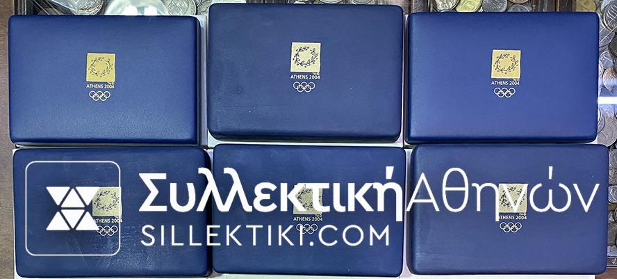 ΠΡΟΣΦΟΡΑ Σετ 12 Ασημένια Δεκάευρα 2004 Στα Κουτιά τους