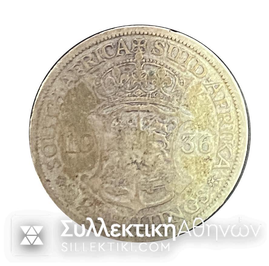 ΝΟΤΙΑ ΑΦΡΙΚΗ 2 1/2 Σελήνια 1936 Ασημένιο Νόμισμα VF