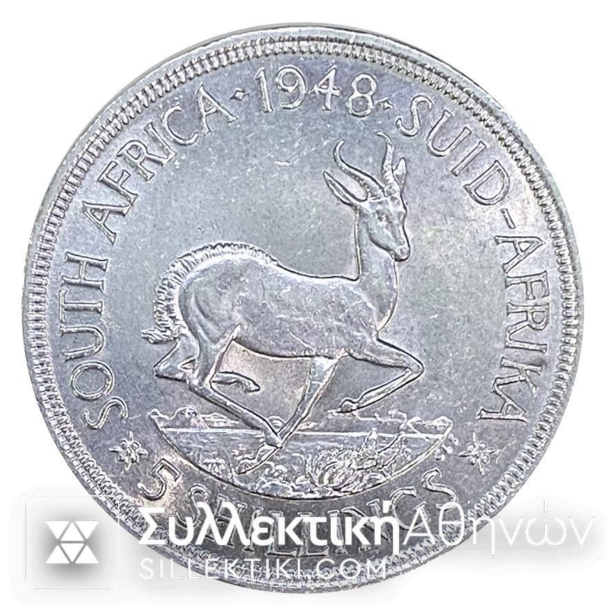 ΝΟΤΙΑ ΑΦΡΙΚΗ 5 Σελήνια 1948 Ασημένιο Ακυκλοφόρητο Νόμισμα