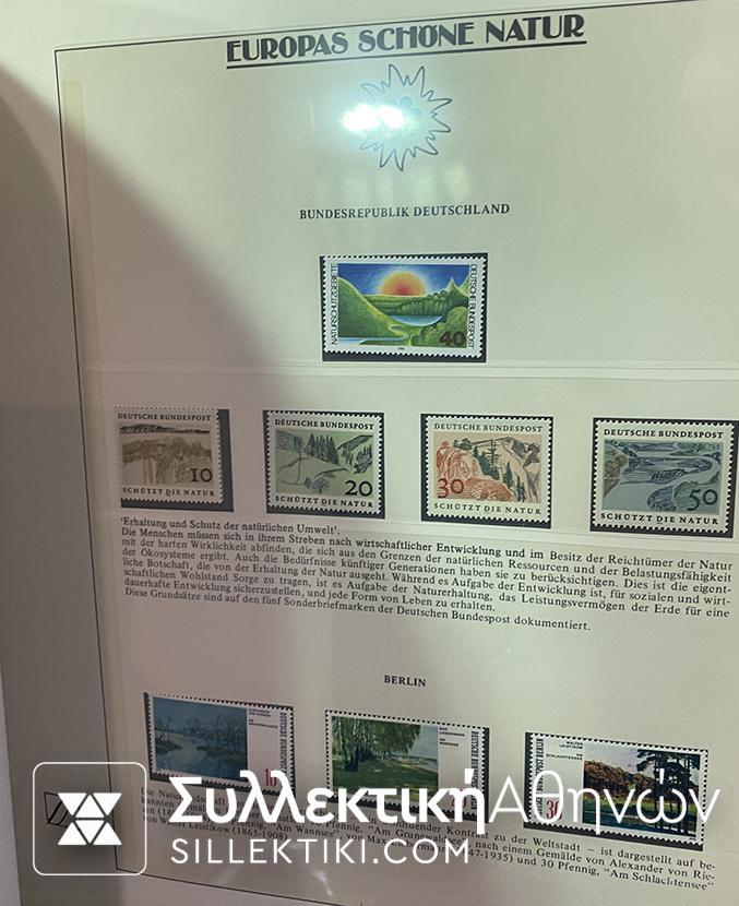 Collection of stamps on the nature of Europe