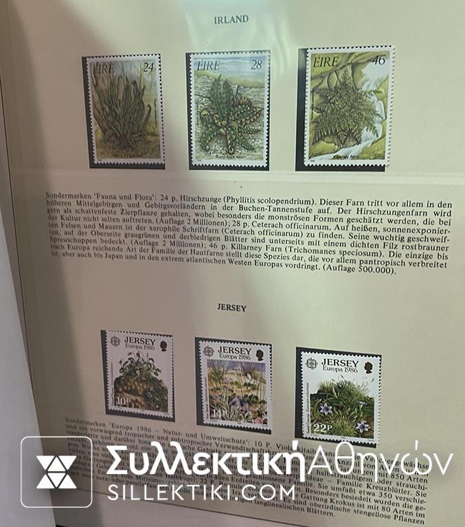 Collection of stamps on the nature of Europe