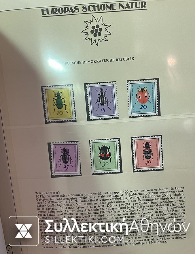 Collection of stamps on the nature of Europe