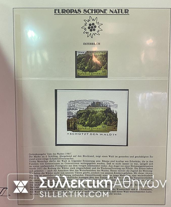 Collection of stamps on the nature of Europe