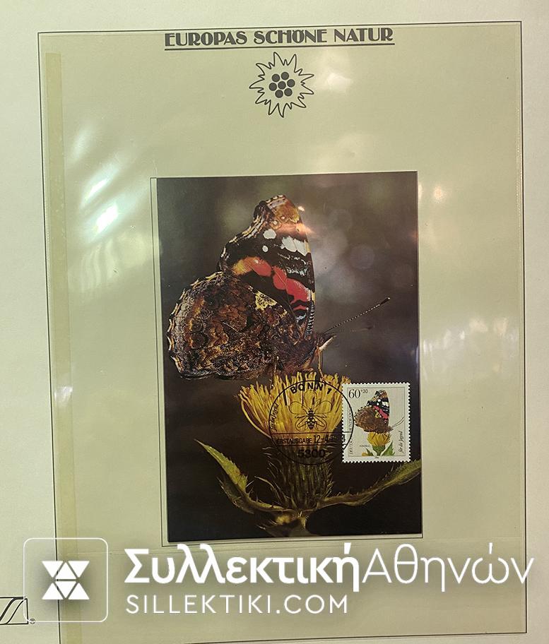 Collection of stamps on the nature of Europe