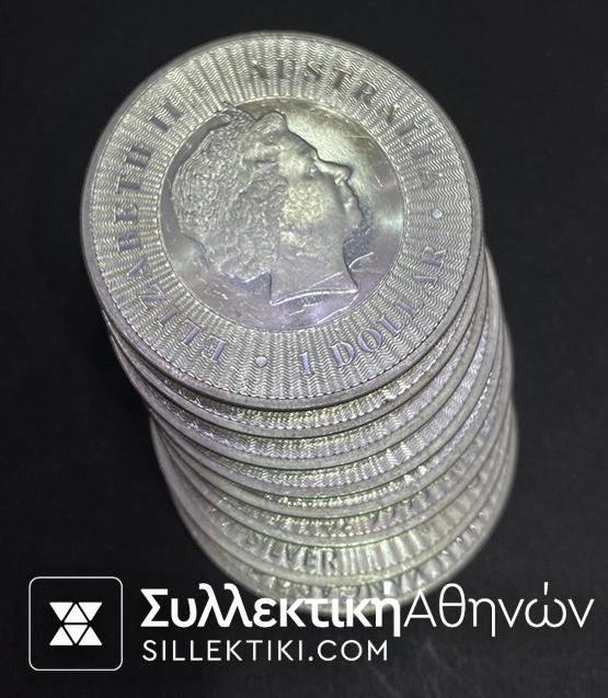 ΑΥΣΤΡΑΛΙΑ Ασημένια Ουγγιά 2016 "ΚΑΓΚΟΥΡΟ"  UNC