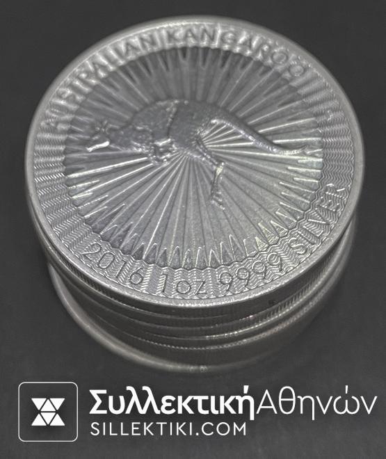 ΑΥΣΤΡΑΛΙΑ Ασημένια Ουγγιά 2016 "ΚΑΓΚΟΥΡΟ"  UNC
