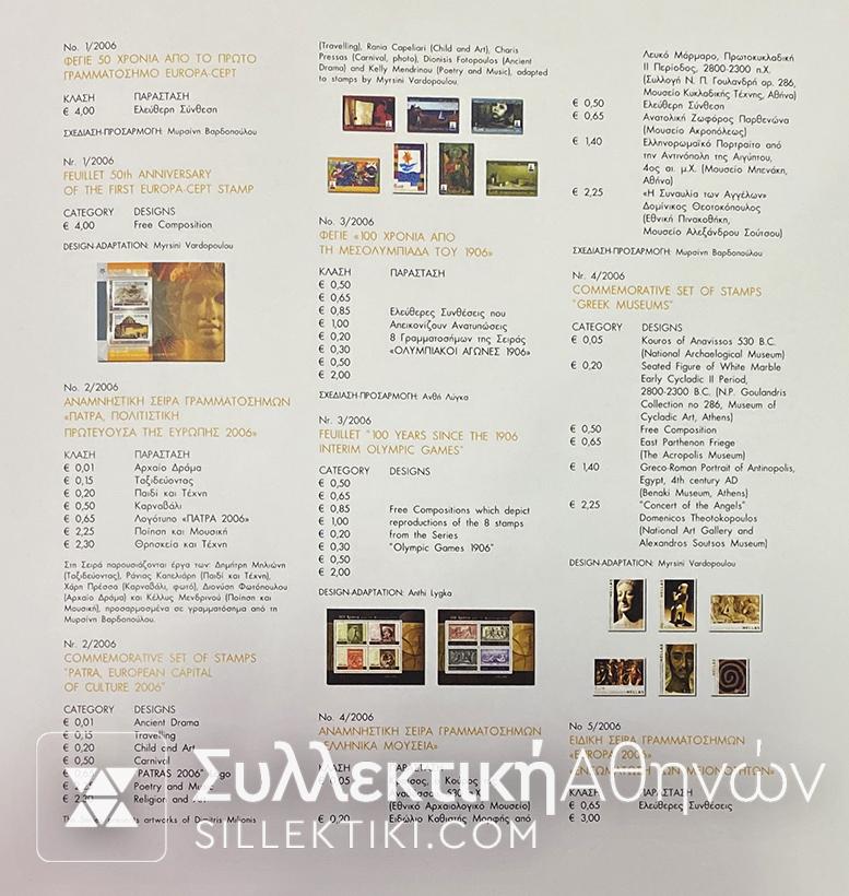 Λεύκωμα Ελληνικών Γραμματοσήμων 2006 Πολυτελείας ΕΛΤΑ