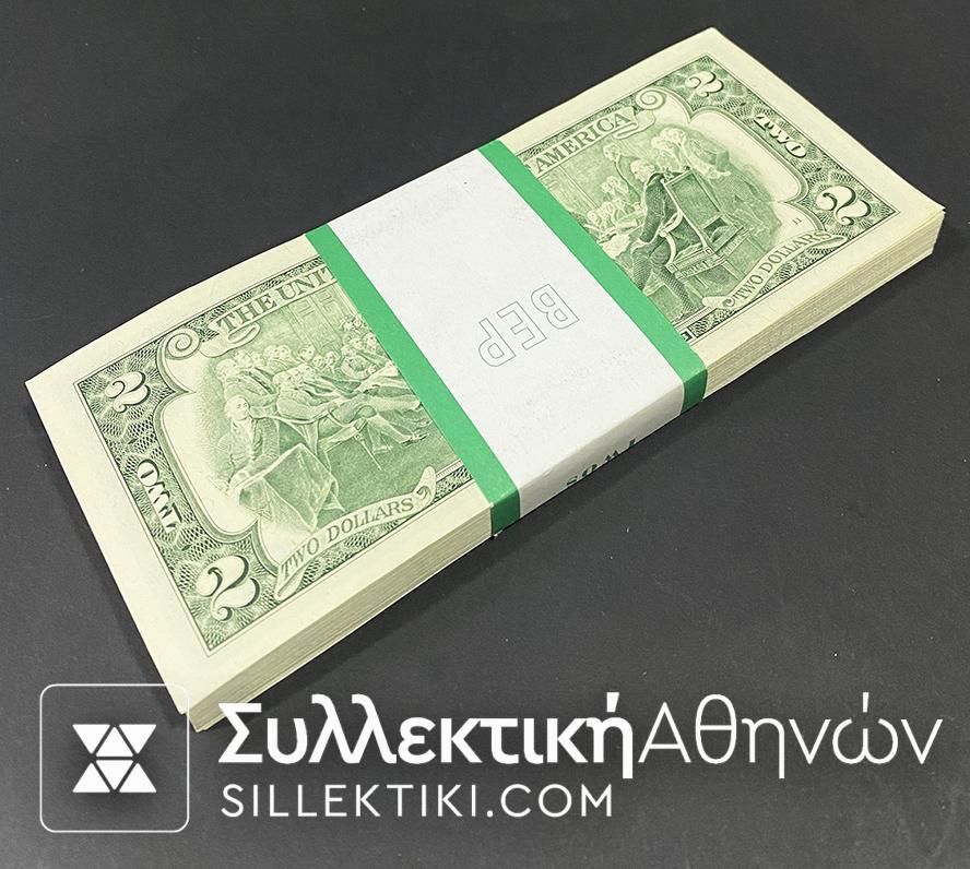 ΑΜΕΡΙΚΗ Δεσμίδα (100) 2 Δολαρίων 1995 Ακυκλοφόρητα