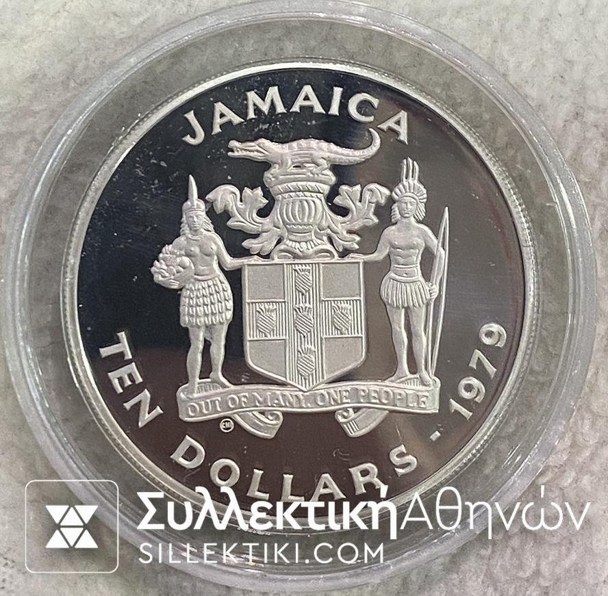 JAMAICA 10 Dollars 1979 Silver Proof Coin