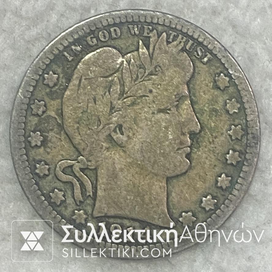 ΑΜΕΡΙΚΗ 1/4 Δολαρίου 1914 VF Silver Coin