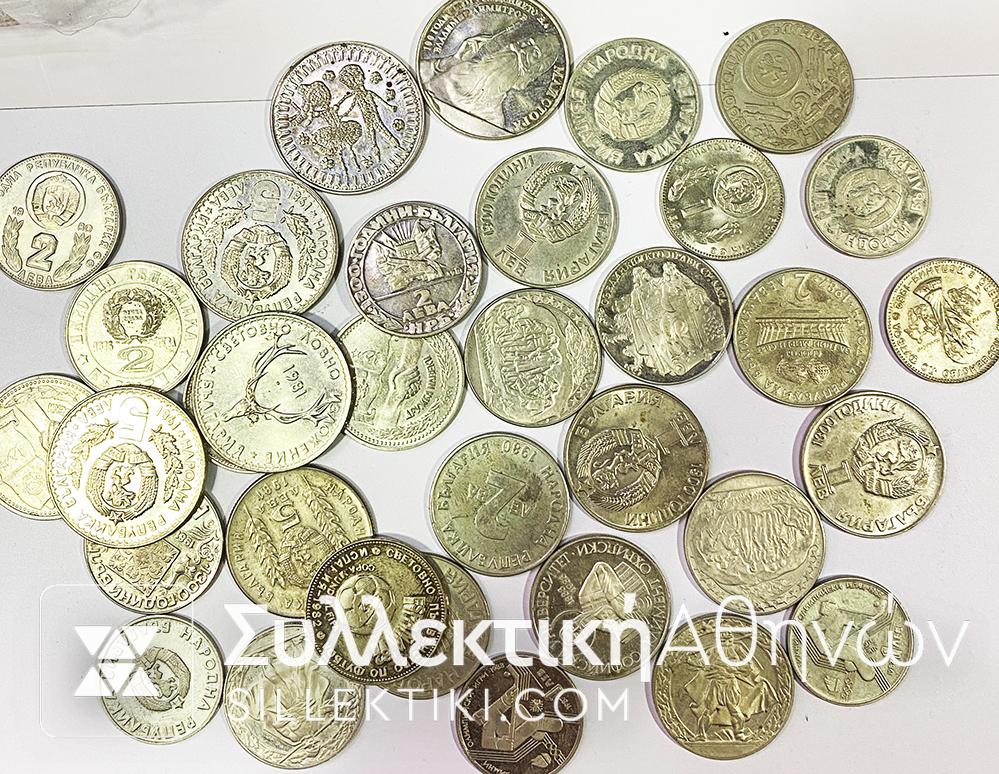 ΒΟΥΛΓΑΡΙΑ Τεράστιο Λοτ με 34 Ακυκλοφόρητα Νομίσματα Μεγάλα
