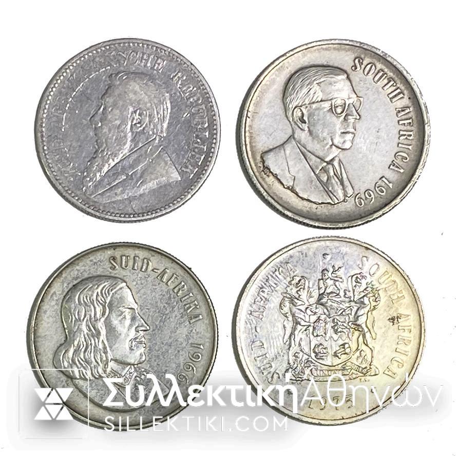 ΝΟΤΙΑ ΑΦΡΙΚΗ 4 Ασημ. 2 1/2 Shil 1896 και 3 Χ Rand 1966,69,75