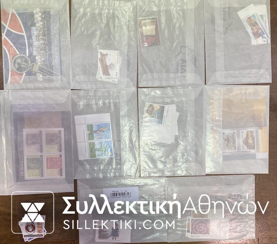 Complete year 2006 (11 complete sets) of stamps