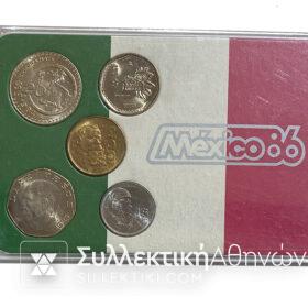 MEXICO Coin Set 1984-85 "MEXICO 86" Case UNC