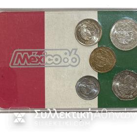 MEXICO Coin Set 1984-85 "MEXICO 86" Case UNC