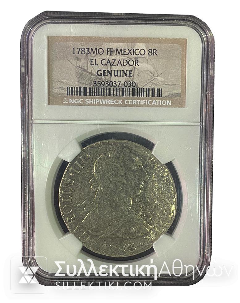 Νόμισμα από το διάσημο Ναυάγιο EL CAZADOR 8 Ριάλια 1783