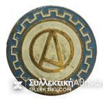 Authentic athlete participation pin from the 1906 Athens Olympic Games