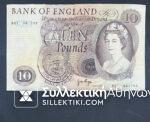 ENGLAND 10 Pounds Banknote 1970