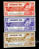 10-25-50 Cents "CANADIAN TIRE" 1992
