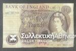 ENGLAND 10 Pounds Banknote 1970