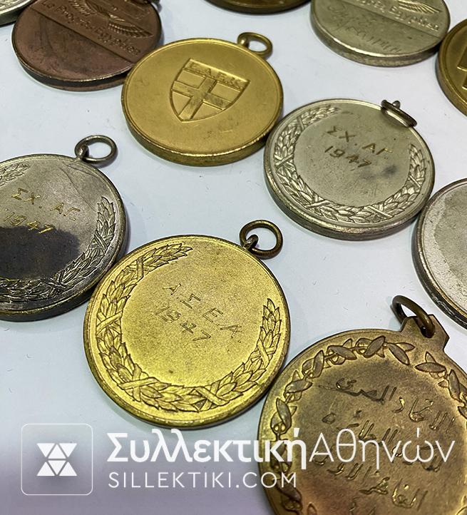 Συλλογή 23 διαφορετικά Μετάλλια Αγώνων Δεκαετίας 40/50