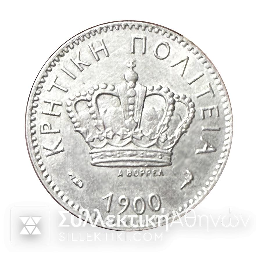 10 Λεπτά 1900 Κρητική Πολιτεία Σπάνιο σε αυτή την κατάσταση