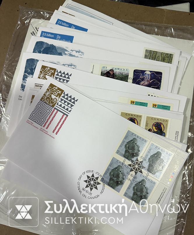ΚΑΝΑΔΑΣ Εξαιρετική Συλλογή Γραμματόσημα -Φεγιε-Booklet-FDC