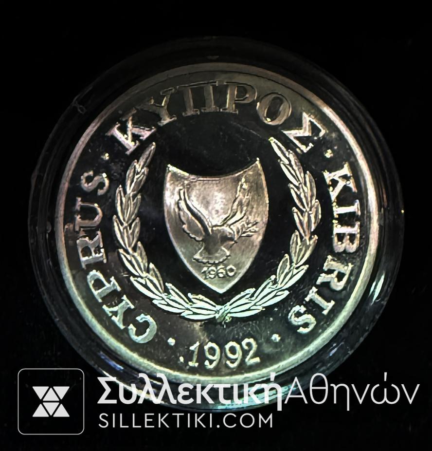 CYPRUS 1 Lira 1992 Silver Proof Barcelona Olympic<br><br>